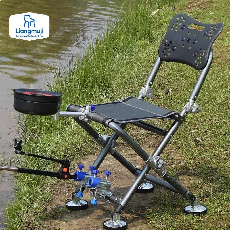 Hunting And Fishing Outdoor Chairs - Lounger Fishing Chair Folding Multifunction Feeder