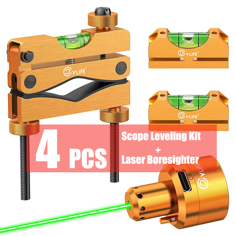 Laser Boresighter Kit - Scope Leveling Kit with Green/Red Laser