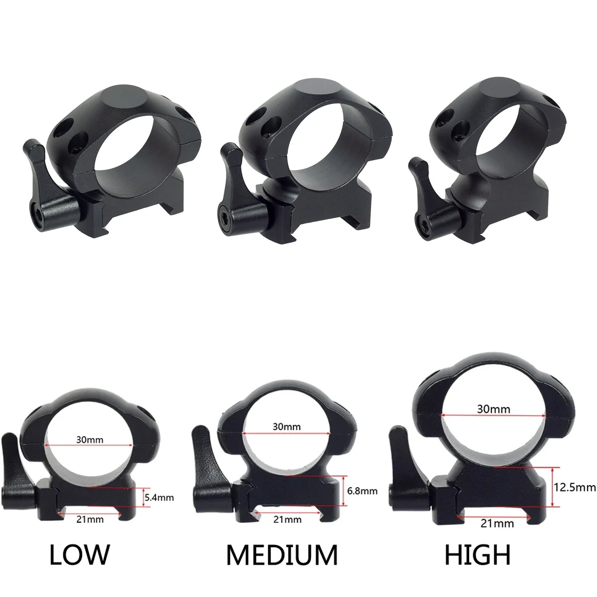 Outdoor Hunting Lab - 2Pcs /Pack 25.4mm 30mm Low High