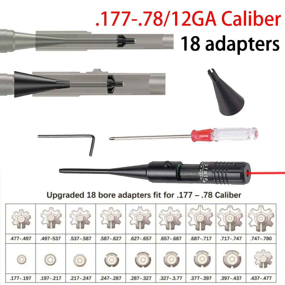 Laser Boresighter Kit - Green Red Laser Bore Sight Kit