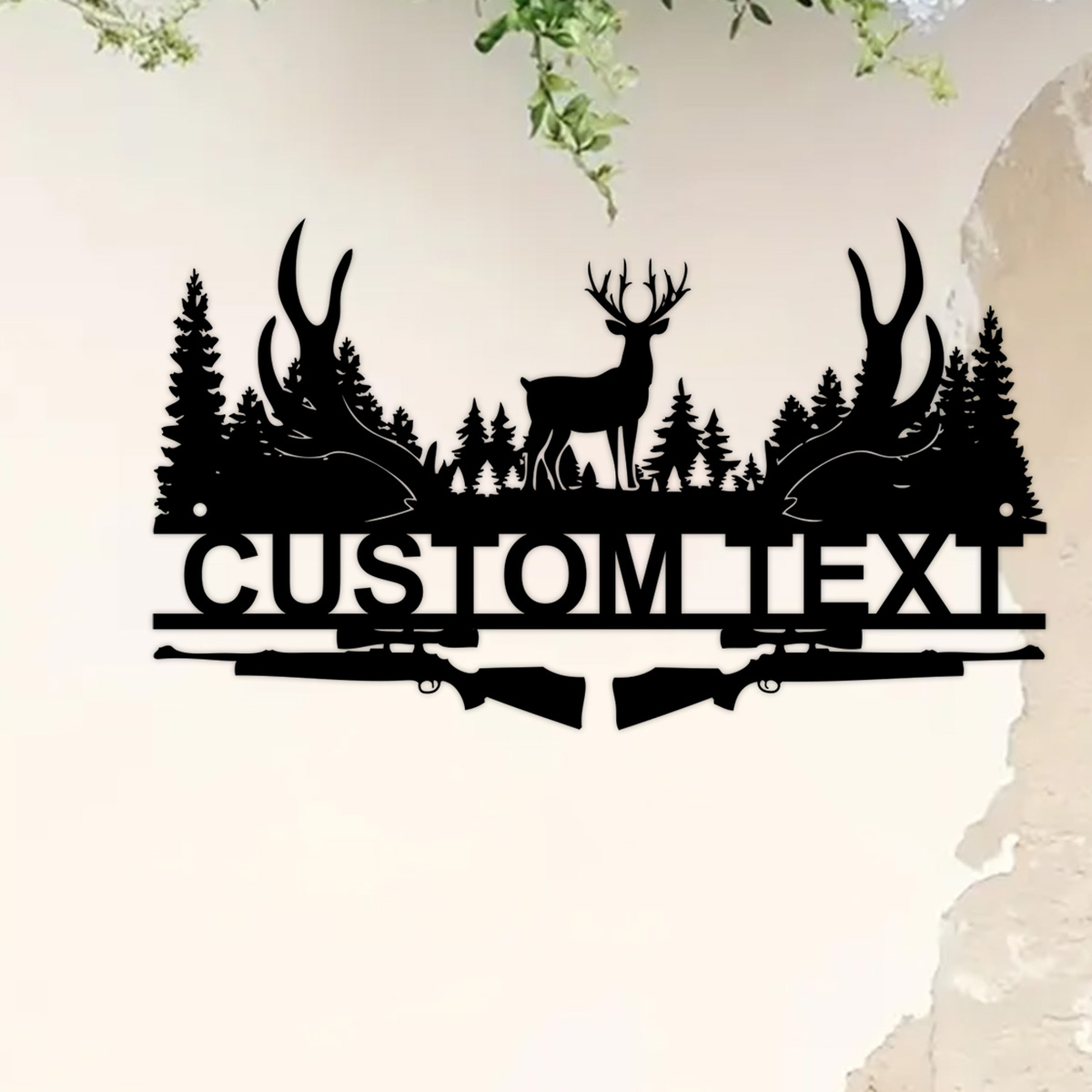 Hunting Outdoor Decor - Custom Deer Cabin Metal Sign, Deer