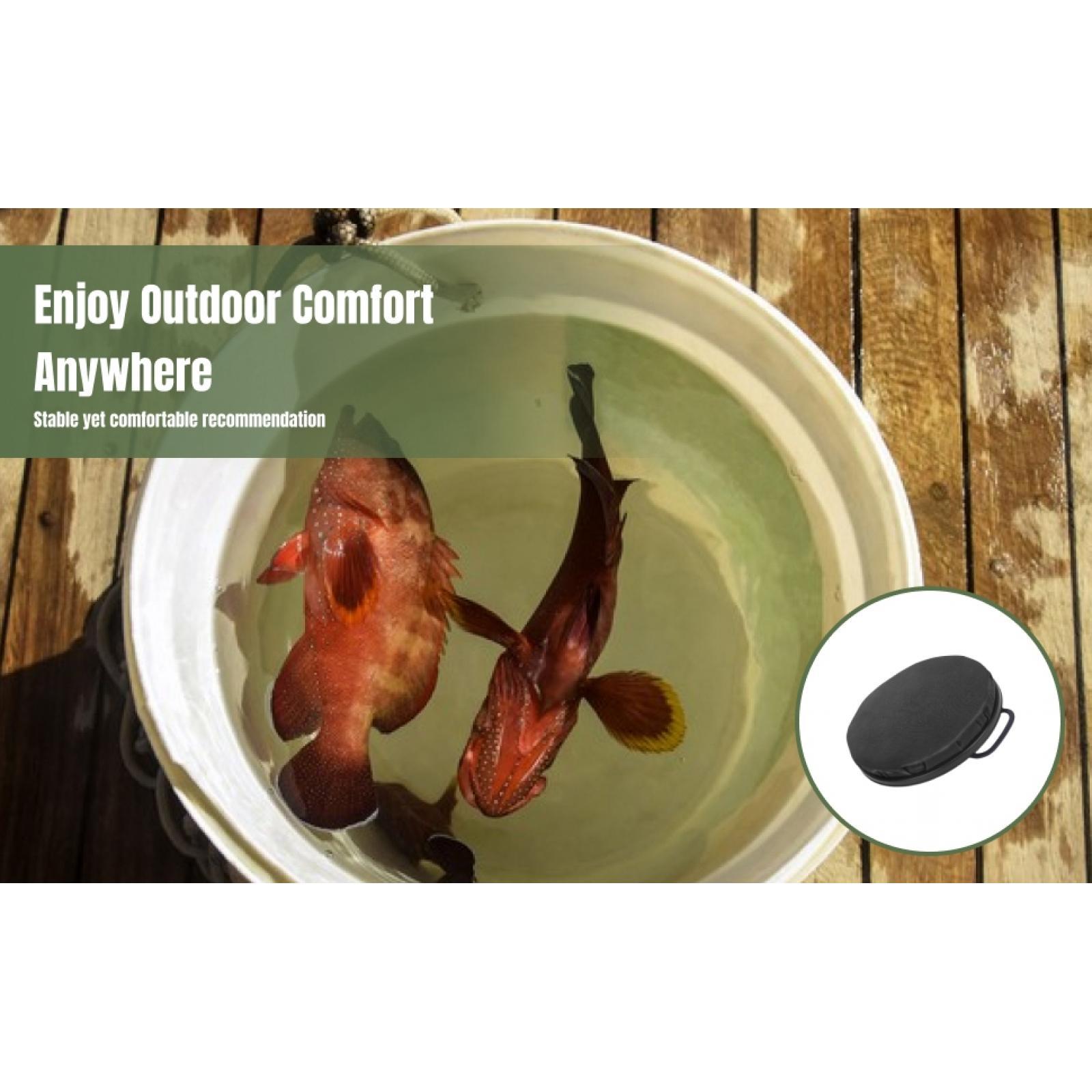 Hunting And Fishing Outdoor Chairs - 360 Swivel Bucket Seat Waterproof Lid