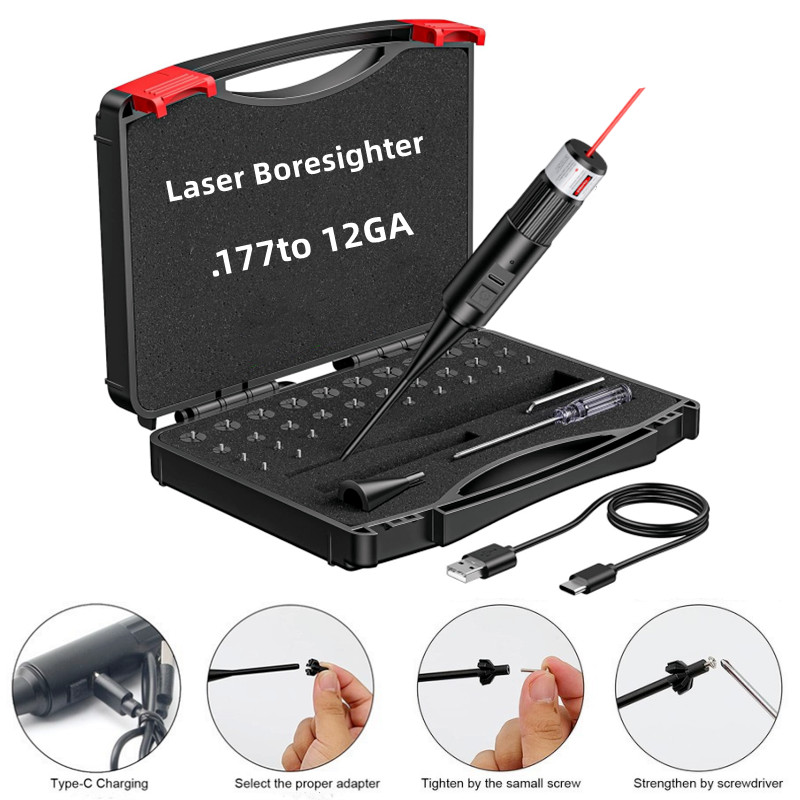 Laser Boresighter Kit - Rechargeable Laser Bore Sight Kit .17