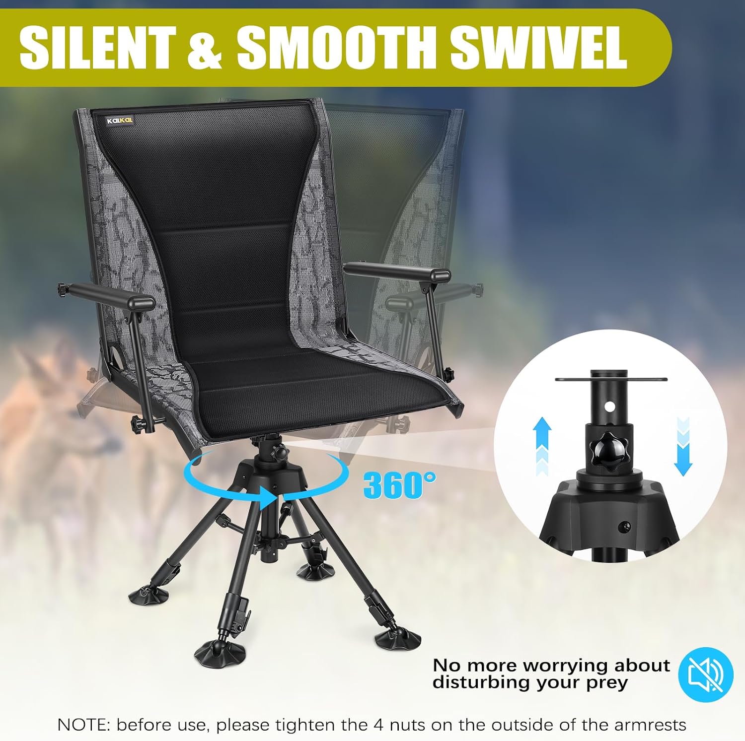 Swivel Hunting Chair Silent 36 - огляд і ціна Hunting And Fishing Outdoor Chairs