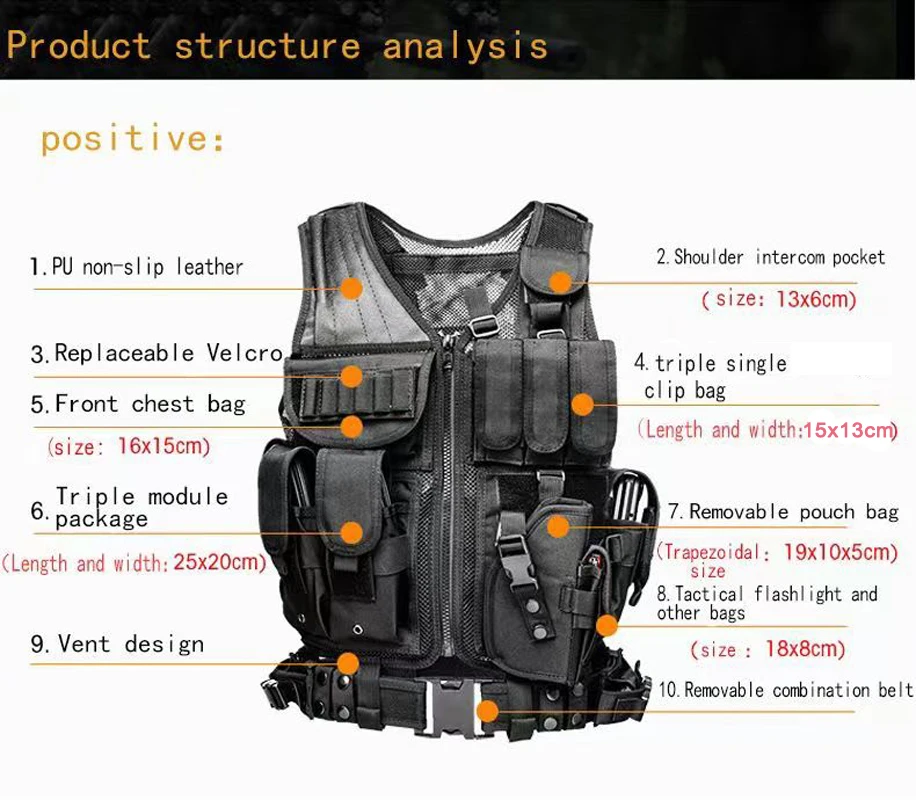Adjustable Molle Tactical Vest - огляд і ціна Outdoor Hunting Vest