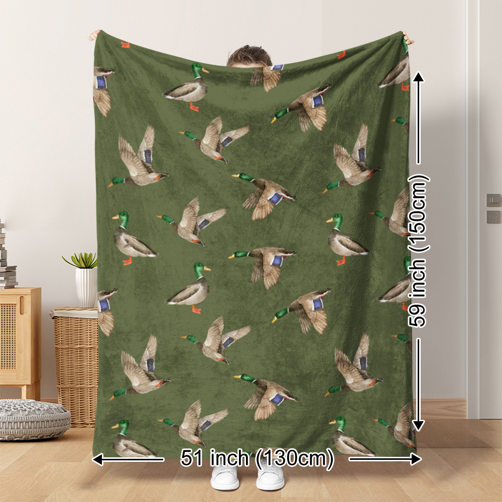 Mallard Duck Fleece Blanket Hu - огляд і ціна Hunting Outdoor Decor