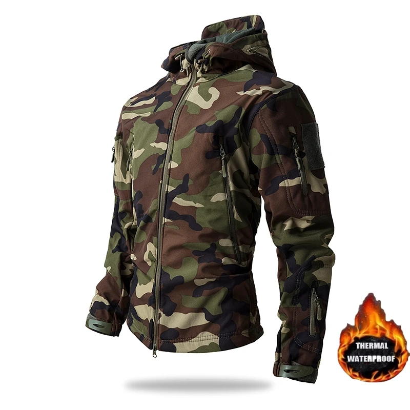 Winter Military Shark Skin Sof - огляд і ціна Camouflage Hunting Jacket