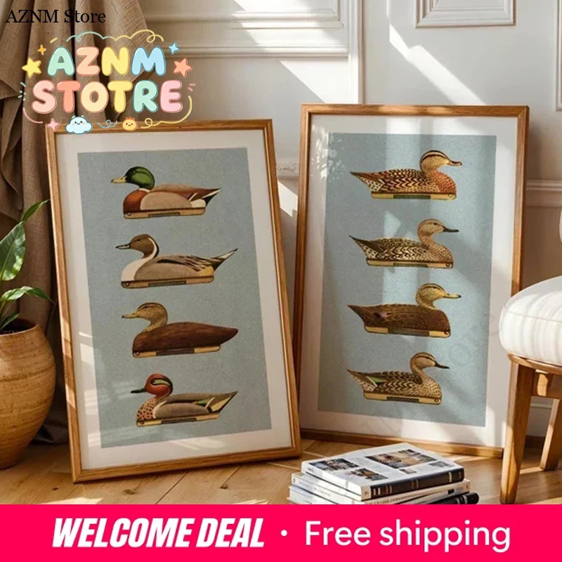 Retro Duck Prints Outdoors Art - огляд і ціна Hunting Outdoor Decor