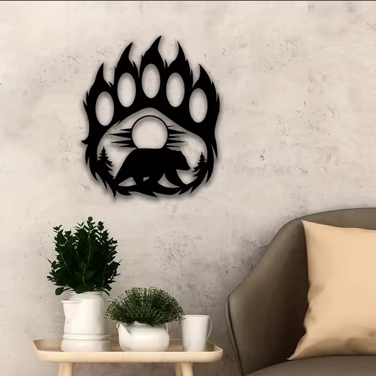 Rustic Metal Bear Paw Wall Art - огляд і ціна Hunting Outdoor Decor