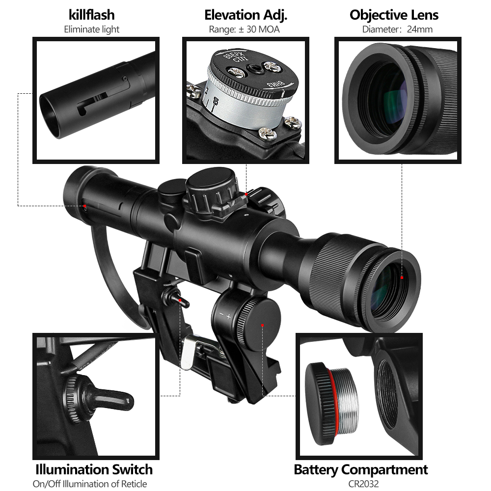 SVD 4X24 Red Illuminated Hunti - огляд і ціна Outdoor Hunting Lab