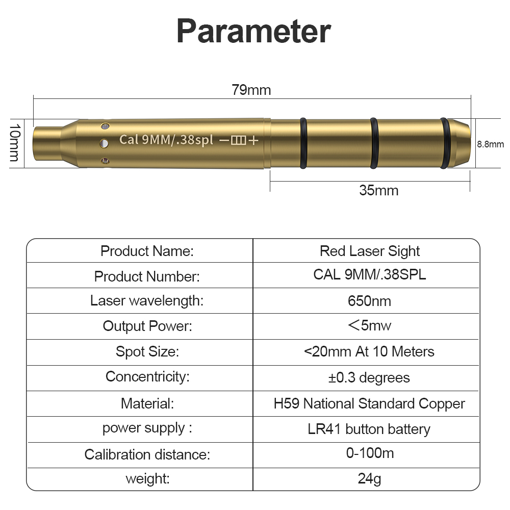 9MM/38SPL Red Laser Boresighte - огляд і ціна Outdoor Hunting Lab