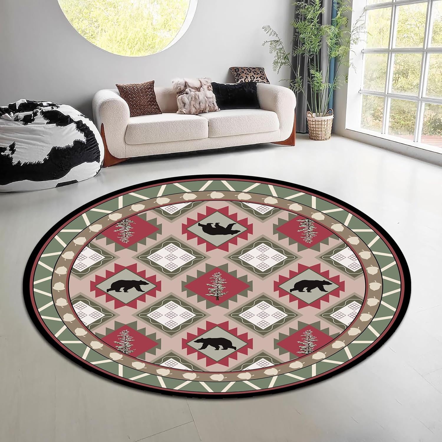 Vintage Nature Forest Round Ru - огляд і ціна Hunting Outdoor Decor