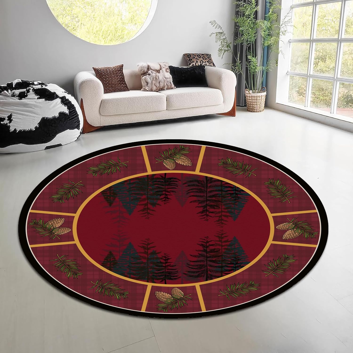 Vintage Nature Forest Round Ru - огляд і ціна Hunting Outdoor Decor